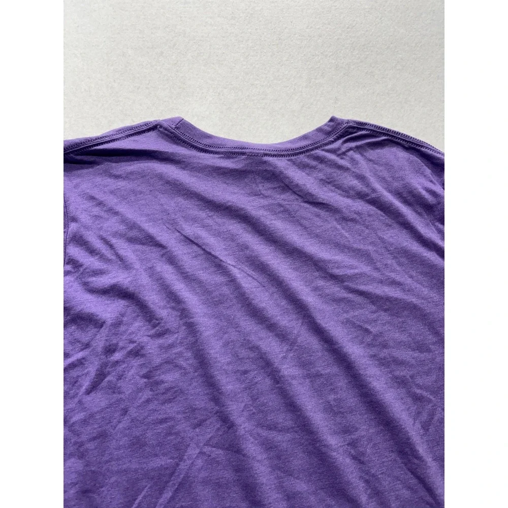Bella + Canvas 3001 Mens Large Purple Crew Neck Short Sleeve Basic Tee Shirt